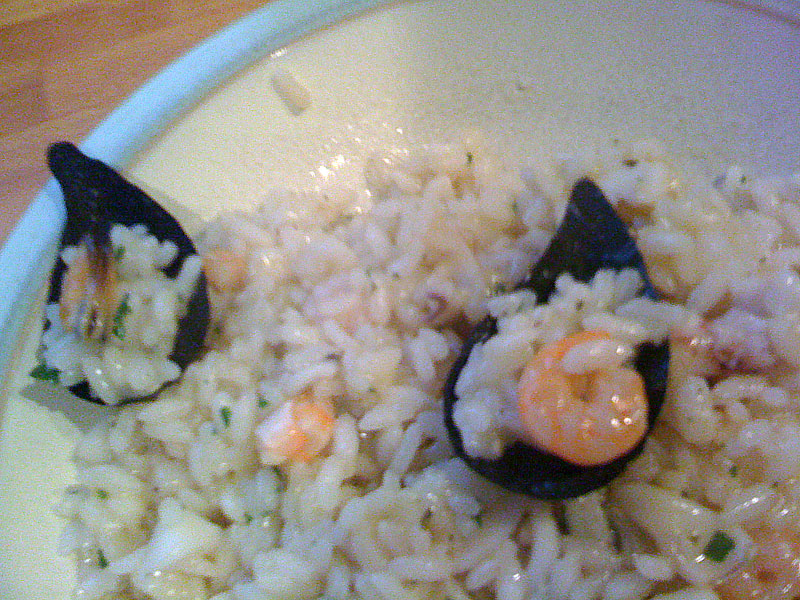 Berlucchi risotto and seafood