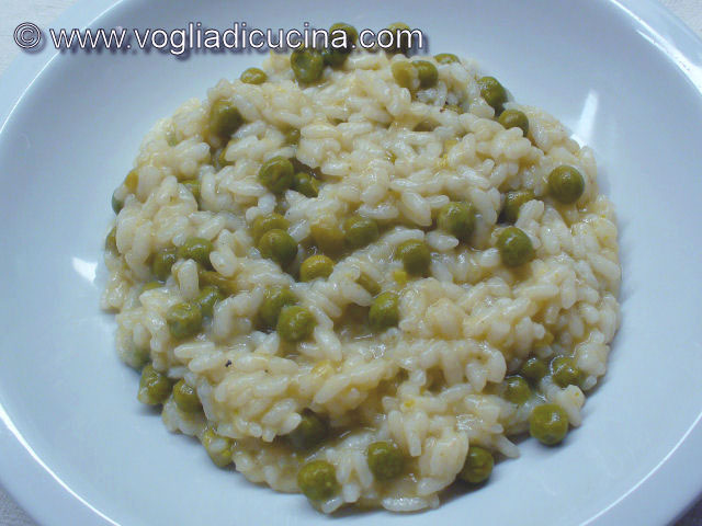 Risotto with peas (risotto con i piselli)
