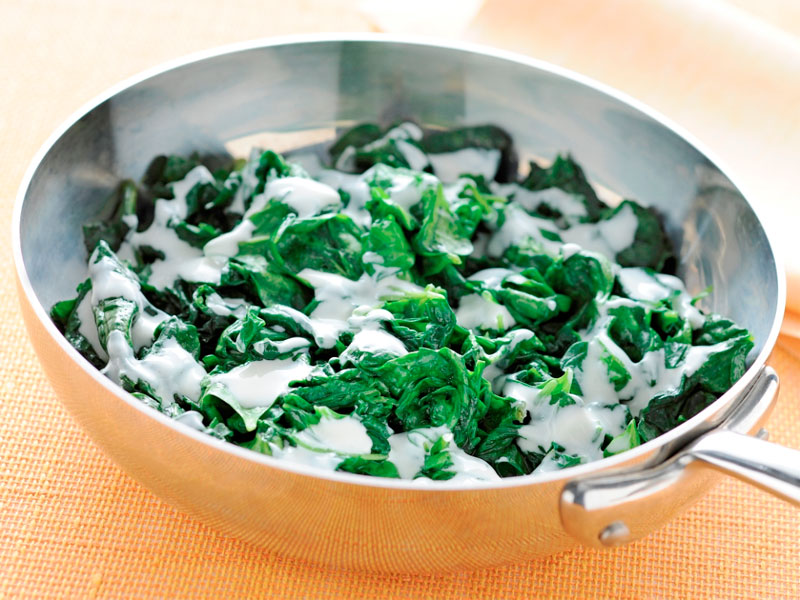 Creamy spinach with philadelphia