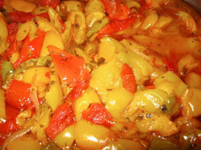 Avocado chimichurri bruschetta with diced tomatoes