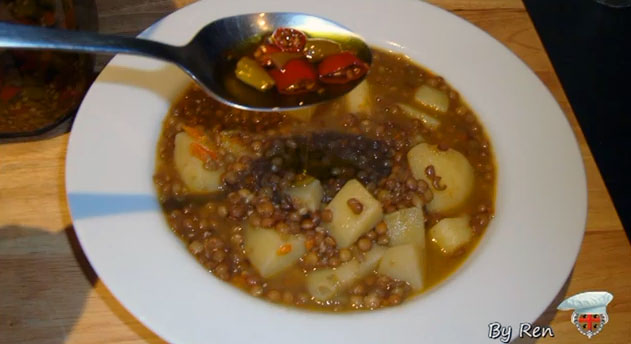 Zuppa di lenticchie e patate