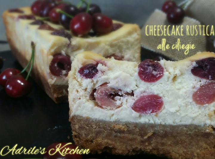 Cheesecake rustica con ciliegie