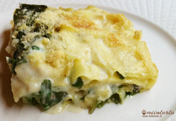 Lasagne con gorgonzola e bietola
