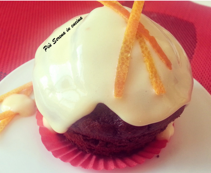 Muffin con cioccolato ricotta e arancia