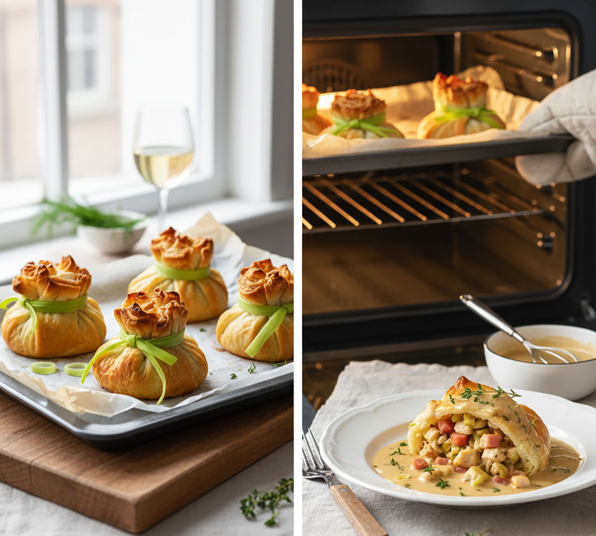 Fagottino croccante ripieno di tacchino e verdure